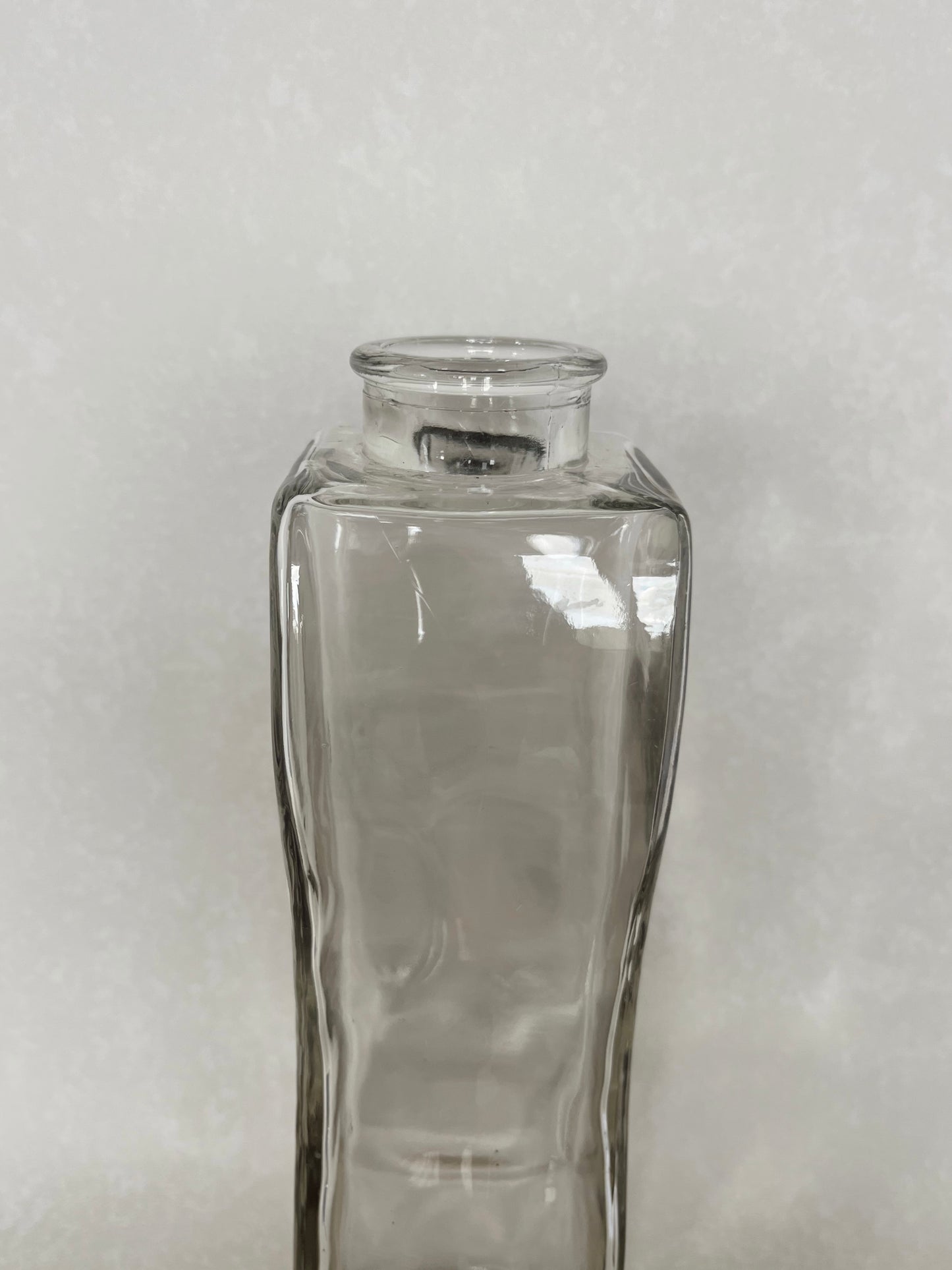 Wavy Clear Glass Vase