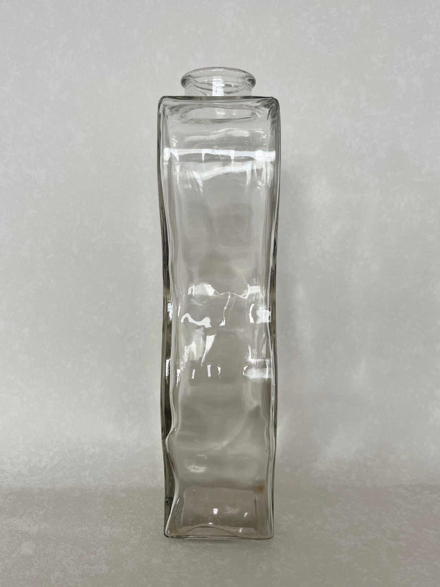Wavy Clear Glass Vase