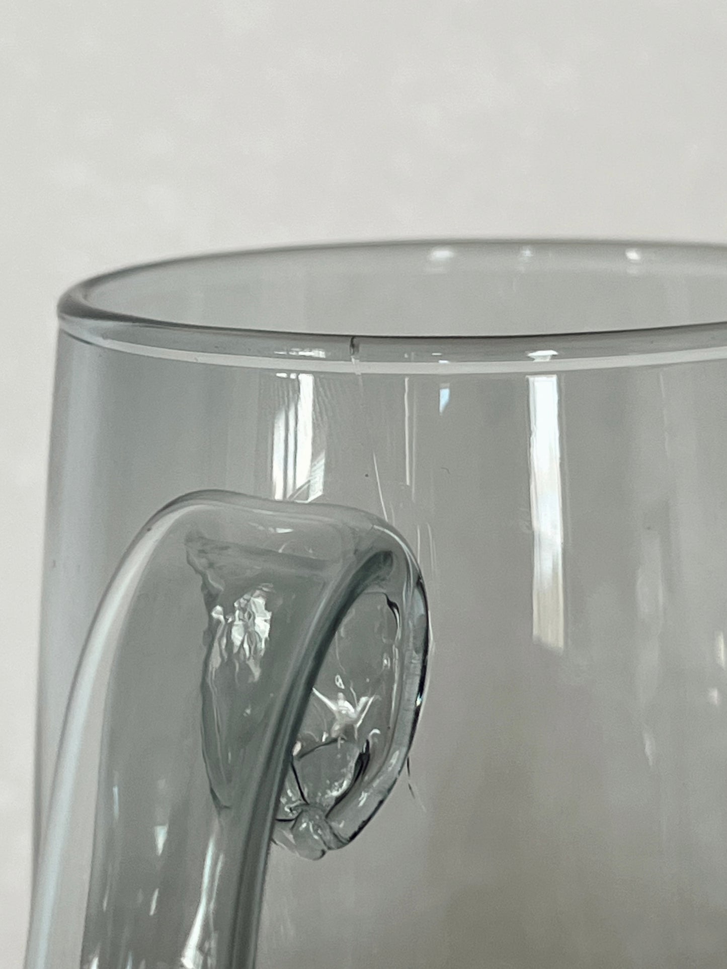 Mid-Century Hadeland Glassverk Beer Mugs – Smokey Grey - Set of 6