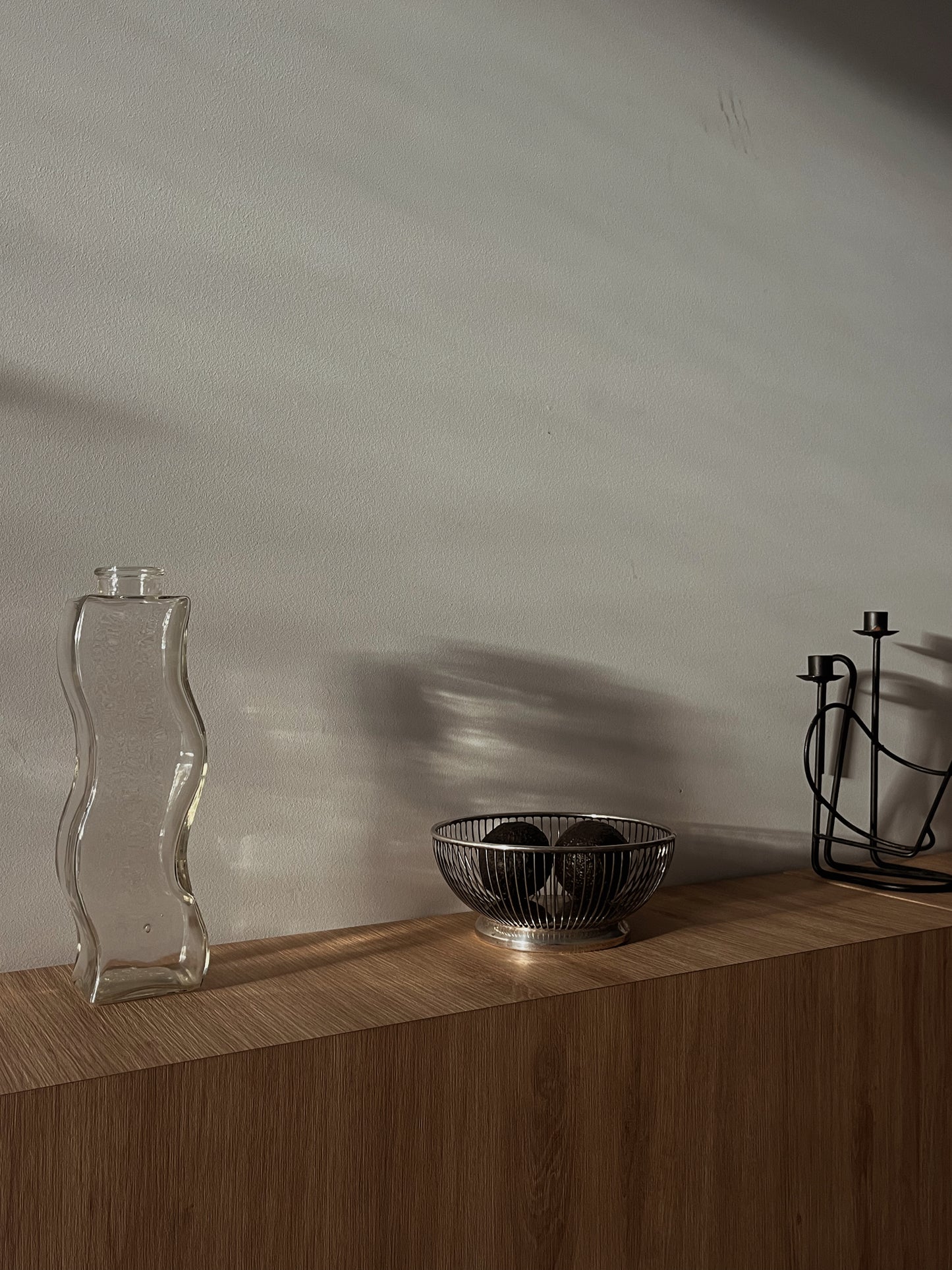 Wavy Clear Glass Vase