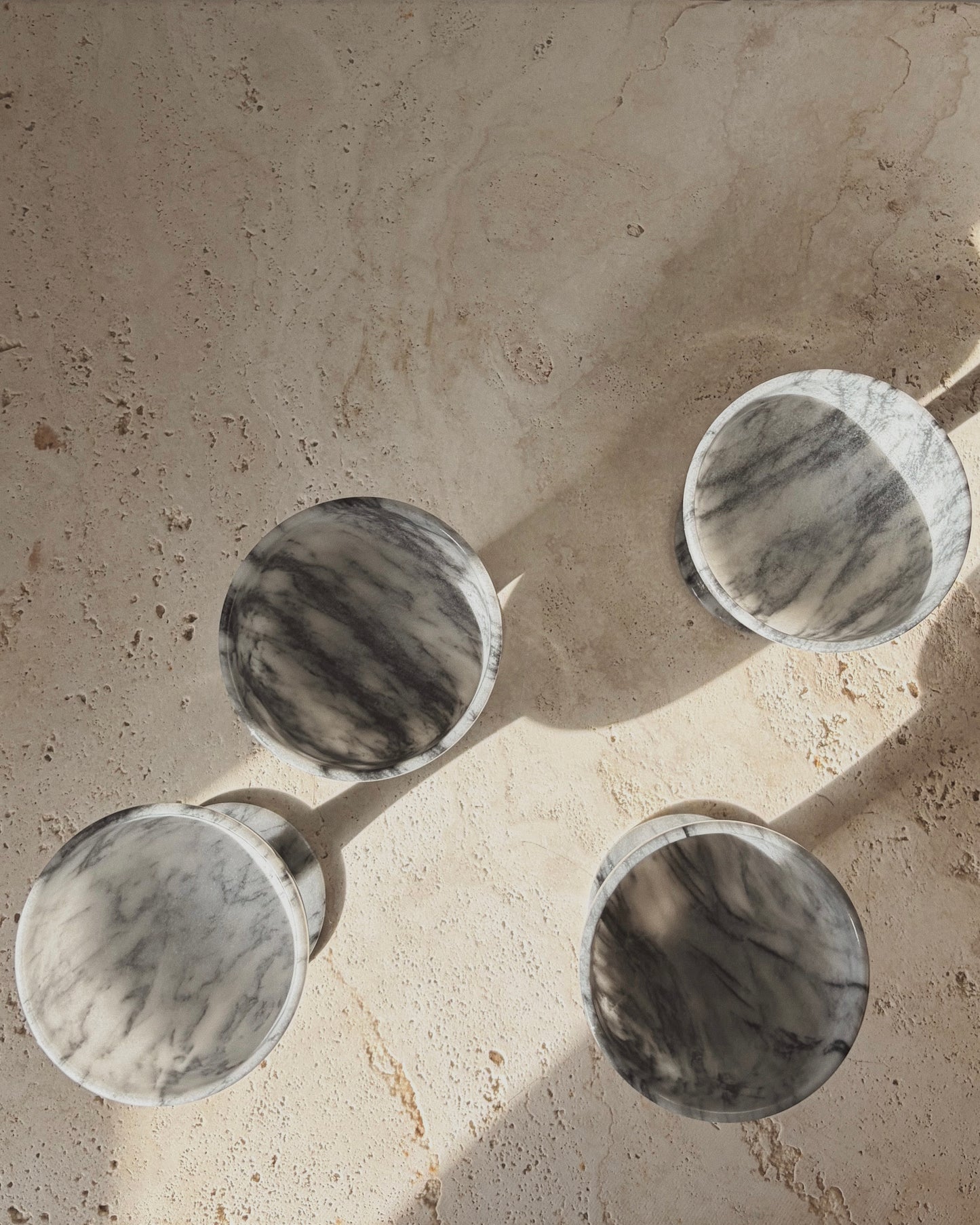 Vintage Grey Alabaster Goblets