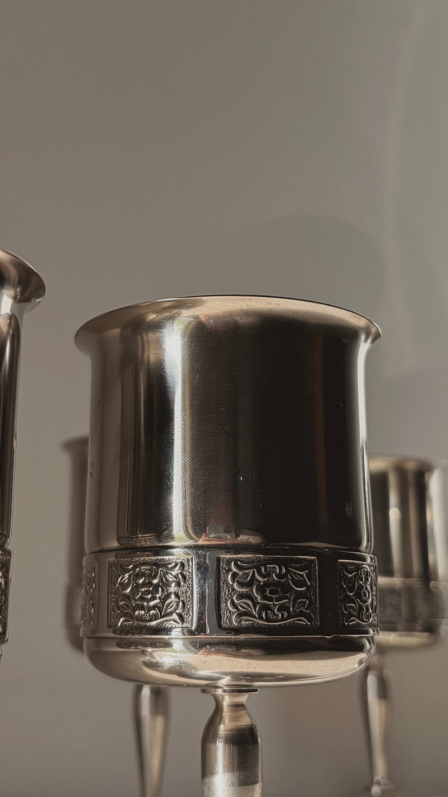 Vintage Stainless Steel Goblets